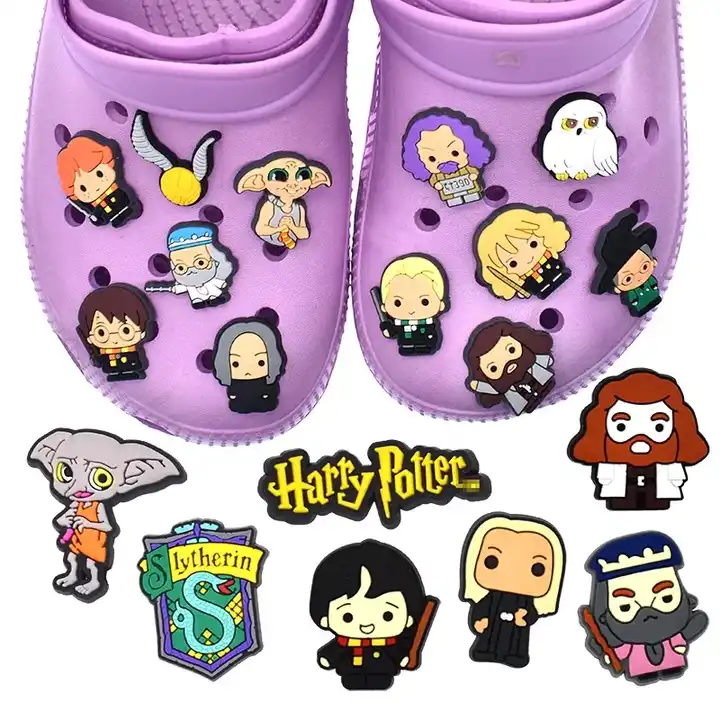 Harry potter Crocs Jibbitz Soft PVC Rubber Shoe lace Charms For Kids Shoes  Decoration