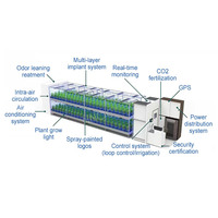 Ferme hydroponique de fraises et de laitues HNOC Strawberry Wheat Grow 20 pieds 40 pieds dans un conteneur d'expédition