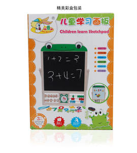 2-in-1 çocuklar eğitim çizim kurulu seti çift taraflı manyetik ahşap şövale Blackboard ile öğrenme ve oyun için standı - Product Image 6