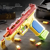 Jouets de pistolet à balles souples en plastique ABS créatifs à fixation murale, éjection continue, tir à haute vitesse, compartiment vide, 14 ans et plus