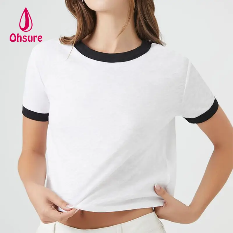 Camiseta deportiva de tela refrescante de xilitol para gimnasio, camiseta de manga corta de secado rápido para mujer