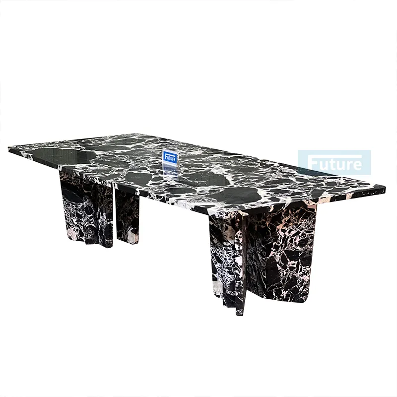 Высококачественный современный прямоугольный стол, повседневный обеденный стол для гостиной, модный обеденный стол Calacatta, мраморный обеденный стол