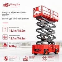 Plateforme élévatrice mobile autotractée tout-terrain à ciseaux pour terrains accidentés, élévateur aérien tout-terrain 13,1 m 16,2 m