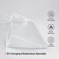 Pièces en polycarbonate découpées avec précision par CNC, fentes de montage pour serrures, couvercle de protection en PC transparent, gravure pour armoire ESS