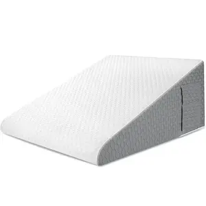 Almohada triangular de cuña de cama superior de espuma viscoelástica para ayuda con reflujo ácido y Gerds