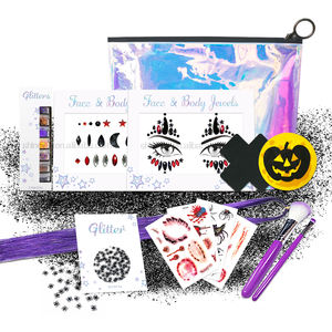 Shinein <span class=keywords><strong>maquillage</strong></span> <span class=keywords><strong>Halloween</strong></span> <span class=keywords><strong>strass</strong></span> visage gemme autocollants Cosplay <span class=keywords><strong>Halloween</strong></span> cosmétique visage corps paillettes ensemble - Product Image 1