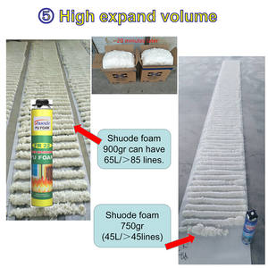 <span class=keywords><strong>WOW</strong></span> Incroyablement peu résilient, 750 ml, isolation ignifuge, mousse de polyuréthane liquide expansible imperméable, baril - Product Image 6