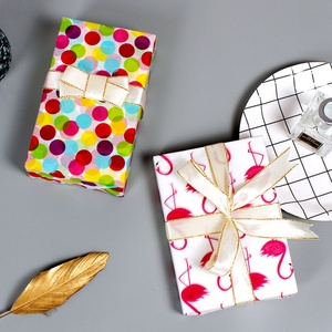 17g Flamingo Star and Dot <b>Tissue</b> <b>Paper</b> with Custom Logo Single-Sided PVC Coating for Gift <b>Wrapping</b> - Product Image 4