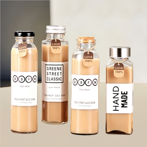 Envases Reutilizables para Jugos, Té con Leche, Botellas de Vidrio para Jugos de 350 ml y 500 ml, Personalizadas - Product Image 3