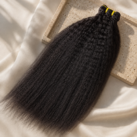 Extensions de cheveux humains bruts non traités de grade 12A, Yaki et Afro bouclés, tissage de cheveux vierges brésiliens, mèches lisses crépues, vente en gros