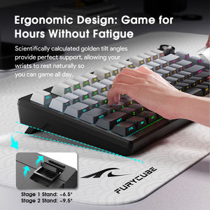 Clavier FURYCUBE IP75 filaire à sensation mécanique, RGB, 19 touches anti-ghosting, bouton intelligent multifonctionnel, idéal pour le jeu quotidien - Product Image 6