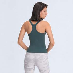 Débardeur blanc serré femmes Yoga Lulu Spandex haut débardeur pour femme Yoga - Product Image 2