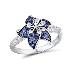 Anello con fiore mandala per donna, gioielli da dito alla moda vintage in stile coreano - Product Image 1