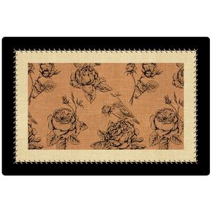 Alfombra de terciopelo belga rectangular con diseño floral, resistente a las manchas, de fibra de poliéster, para uso doméstico, sala de estar, dormitorio. - Product Image 5