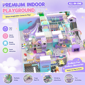 Commercial Toddler <b>Indoor</b> Playground with <b>Slide</b> Rope Bridge for <b>Indoor</b> Adventure Park - Product Image 1