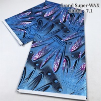 Tissu africain imprimé en coton, textile Ankara, véritable pagne wax, robe pour femme pour mariage et fête