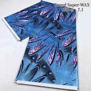 Tissu africain imprimé <span class=keywords><strong>en</strong></span> coton, textile Ankara, véritable <span class=keywords><strong>pagne</strong></span> wax, <span class=keywords><strong>robe</strong></span> pour <span class=keywords><strong>femme</strong></span> pour mariage et fête - Product Image 2