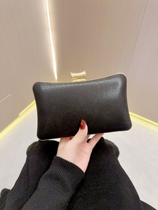 New Vintage Diamond-encrusted Black Polyester <b>Pillow</b> <b>Shape</b> Evening Clutch Handbag Tanjing - Product Image 5