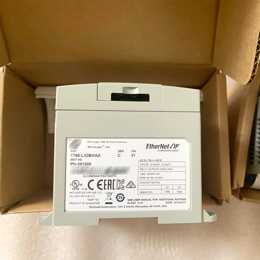 متوفر 1766-L32BWA MicroLogix PLC وحدة تحكم Micrologix 32 نقطة وحدة تحكم Miicrologix PLC