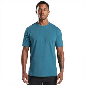 <b>Spot</b> Supply 100% COTTON Solid Short Sleeved Sports <b>T</b>-<b>shirts</b> for Men's Casual Fashion Regular Fit Breathable Quick - Product Image 1