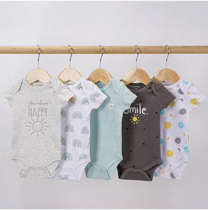 Body per Neonati a Maniche Corte, Tema Animali, Stile Coreano, Unisex, in Cotone, per Tutte le Stagioni, Produzione all'Ingrosso/OEM - Product Image 1