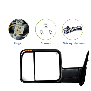 XMAXVISION for for for 1500 2002-2008 Power Heated Towing <b>Mirror</b> Puddle Lamp Turn Signal Lights New Condition Black <b>Mirrors</b> - Product Image 3