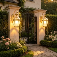 Applique murale LED extérieure étanche en cuivre de style rétro moderne américain pour cour, jardin, porte, hall, escalier