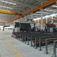 Línea de Producción Automática de Recubrimiento de Estructuras de Acero en Forma de H, Horno de Secado por Aire Caliente Robótico que Ahorra Trabajo, Sin Secado por Aire