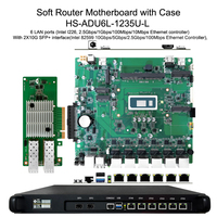 HISWISER Motherboard Integrada con Intel Core I5-1235U y Carcasa para Firewall, Servidor, Router, Gateway, DDR4 32GB, Puertos Cableados de 10Gbps