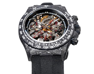 นาฬิกาแฟชั่นเทรนด์ใหม่ ดีไซน์สีดำสุดฮิต วัสดุคาร์บอนไฟเบอร์ - Product Image 2