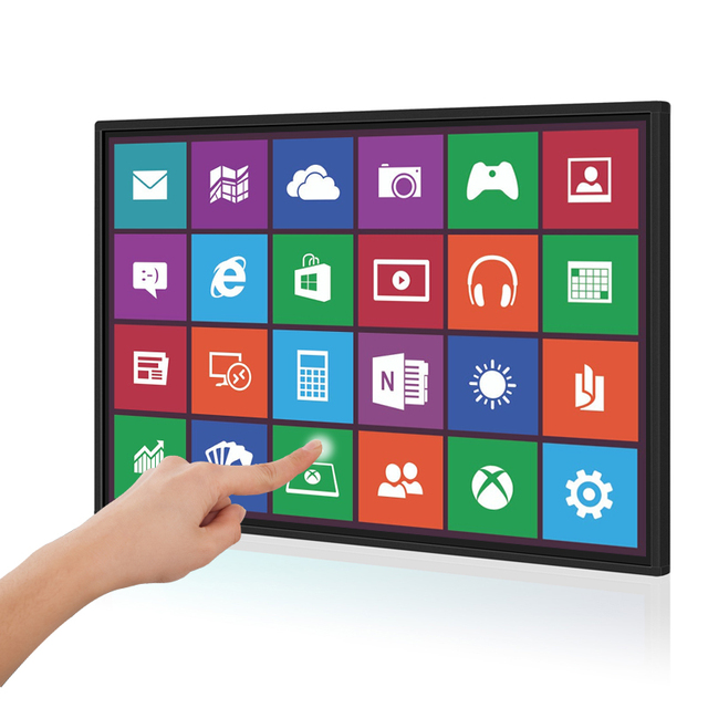 KINGONE 21.5 32 43 50 55 Inch Interactive LCD Flat Panel Digital Display All in One PC Monitor Capacitive Touch Screen Smart TV