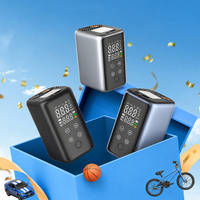 Portable 14.8V 8000mAh Digital ABS Multifunctional Jump Starter Air Compressor Tire Inflator LED Lighting Auto Stop USB-A Truck