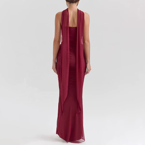 Robe midi élégante et luxueuse pour femmes, respirante, été, ODM, <span class=keywords><strong>2</strong></span> pièces, soirée, décontractée, sexy, XL - Product Image 4