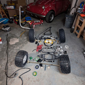 Kit de Suspensión Delantera y Trasera <span class=keywords><strong>para</strong></span> Go-<span class=keywords><strong>Kart</strong></span> de Cuatro <span class=keywords><strong>Ruedas</strong></span> HANBON, Frenos de Disco, Volante, Llantas de Mariposa de 8 Pulgadas, Aluminio - Product Image 2