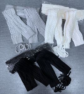 <span class=keywords><strong>Bas</strong></span> de cuisse hauts tricotés sans pieds pour femmes, chaussettes <span class=keywords><strong>en</strong></span> <span class=keywords><strong>laine</strong></span> chaude, cravate au dessus des genoux, couleur unie, Tube Long, hiver,, DDA1844 - Product Image 5