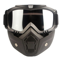 Lunettes de moto coupe-vent emballées, lunettes de moto tout-terrain ATV, lunettes de moto amovibles pour casque intégral