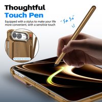 Support métallique pour appareil photo avec protection d'écran en verre et dragonne pour iPhone Duo 18 Ultra, coque arrière avec S Pen