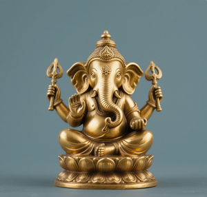 Trang Trí Nội Thất Kim Loại Nghệ Thuật Ấn Độ Phật Ghế <span class=keywords><strong>Brass</strong></span> Bronze Ganesha Tượng Bán Buôn R Bronze Hình Bức Tượng - Product Image 1