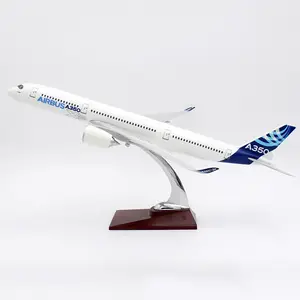 Yüksek kalite 47cm reçine profesyonel uçak modeli uçak hava otobüs A350 Model uçak promosyon