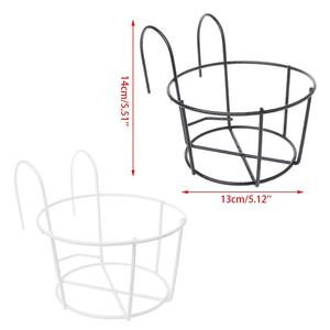 Wholesale Garden Decoration Black Powder Coated Wall Mount <strong>Indoor</strong> Iron Flower Pot Stand Rack <strong>Hanging</strong> Flower <strong>Baskets</strong> - Product Image 4