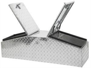 Boîte à outils en aluminium à ailes de mouette de 1700 mm, plaque à damier, boîte à outils <span class=keywords><strong>multi</strong></span>-couvercles pour camionnette, plateau transversal, remorque - Product Image 4