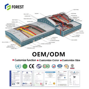 Taller de Estructura de Acero de Doble Capa con Protección Térmica Profesional Premium para Agricultura y Arquitectura en Hierro - Product Image 4