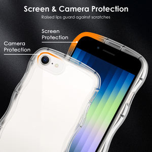 2024 Candy Color Wave Frame a prueba de golpes TPU funda protectora transparente para teléfono para <span class=keywords><strong>iPhone</strong></span> 7G/8G/<span class=keywords><strong>SE</strong></span> <span class=keywords><strong>2020</strong></span>/<span class=keywords><strong>SE</strong></span> <span class=keywords><strong>2022</strong></span> - Product Image 3