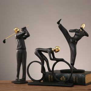 Ornements en résine écologiques de personnages sportifs pour la maison, le salon, le meuble <span class=keywords><strong>TV</strong></span>, le meuble à vin, la bibliothèque, le bureau, les décorations de bureau - Product Image 3