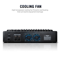 Gooermi DMT12 350W Amplificateur mélangeur audio 12 canaux 99DSP Reverb W/ USB 8ohm & 4ohm Impédance Metal Shell