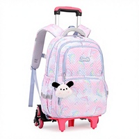 Sac à dos à roulettes pour écoliers, nouveau style, tendance, grande capacité, léger et ergonomique, motif poisson naturel
