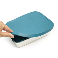 Nouvelle boîte à lunch pliable en silicone pour bébés et enfants, sans BPA, compatible lave-vaisselle, certifiée CE, récipient alimentaire