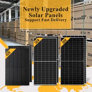 EU US Stock pannelli solari 550w 9bb pannelli solari 450w 565w 600w Watt tutto nero pannello solare prezzo PV 560w mezza cella PERC Mono