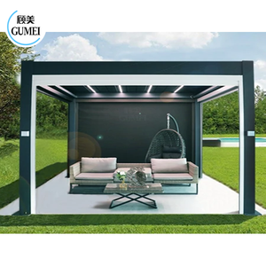 Pergolas en aluminium <span class=keywords><strong>de</strong></span> haute qualité pour jardin et terrasse, avec télécommande extérieure - Product Image 6
