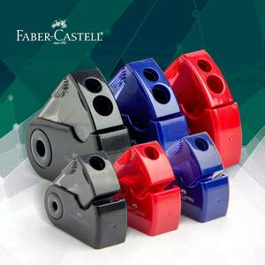 Sacapuntas de plástico <span class=keywords><strong>Faber</strong></span>-<span class=keywords><strong>Castell</strong></span> 1827 de Alemania, con un solo orificio y doble orificio, diseño de mariquita pequeña especial, para estudiantes de arte - Product Image 1